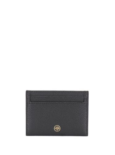 Continental Grey Leather Card Holder With Logo - Mulberry - Modalova