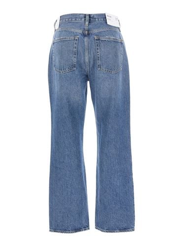 Valen Jeans With Belt Loops In Denim Woman - AGOLDE - Modalova