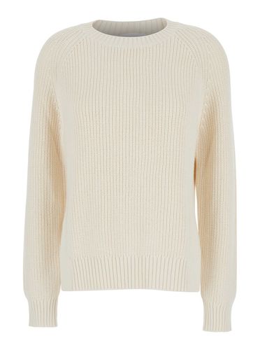 Knit Crewneck Sweater In Cotton And Cashmere Blend Woman - Parosh - Modalova