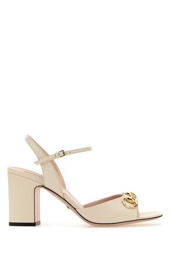 Gucci White Leather Sandals - Gucci - Modalova