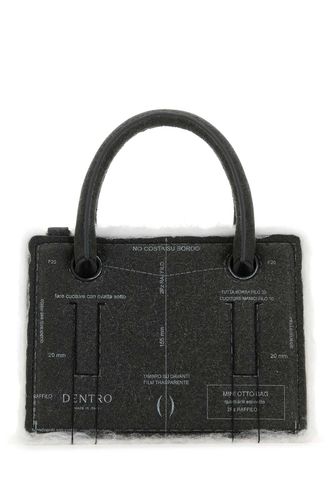 Grey Leather Mini Otto Handbag - Dentro - Modalova