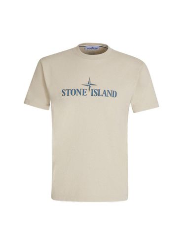 Logo Printed Crewneck T-shirt - Stone Island - Modalova