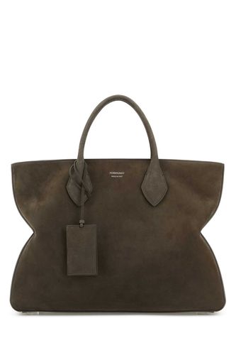 Ferragamo Mud Leather Handbag - Ferragamo - Modalova