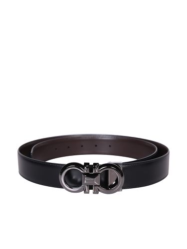 Ferragamo Gancini Black/brown Belt - Ferragamo - Modalova