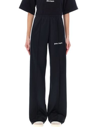 Black Technical Fabric Track Trousers With Logo - Palm Angels - Modalova