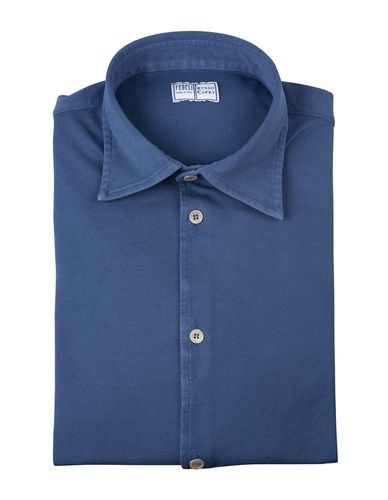 Teorema Shirt In Cobalt Cotton Piqué - Fedeli - Modalova