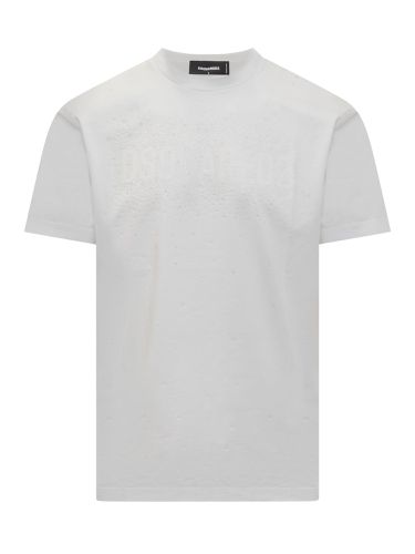 T-shirt With Rhinestone Logo - Dsquared2 - Modalova