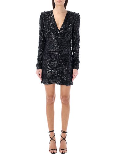 Sequined V-neck Mini Dress - Rotate by Birger Christensen - Modalova