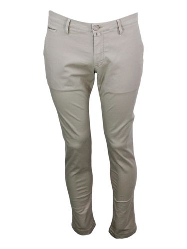 Luxury Edition Bobby Chino Trousers In Soft Stretch Cotton With Slant Pockets With Zip And Button Closure And Lacquered Button - Jacob Cohen - Modalova