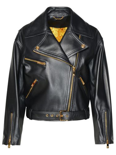 Versace Black Lambskin Jacket - Versace - Modalova