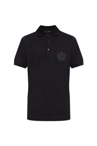 Patch Logo Polo Shirt - Dolce & Gabbana - Modalova