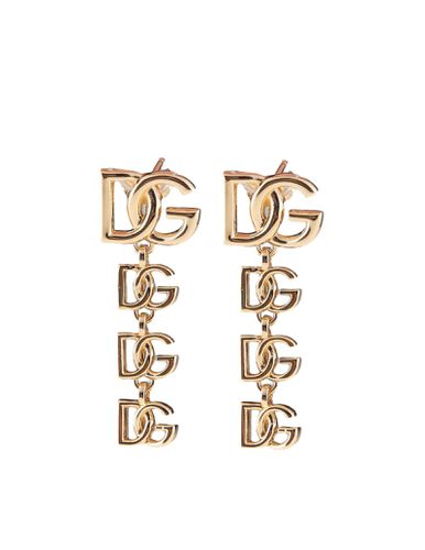 Long Earrings With Dg Logo - Dolce & Gabbana - Modalova
