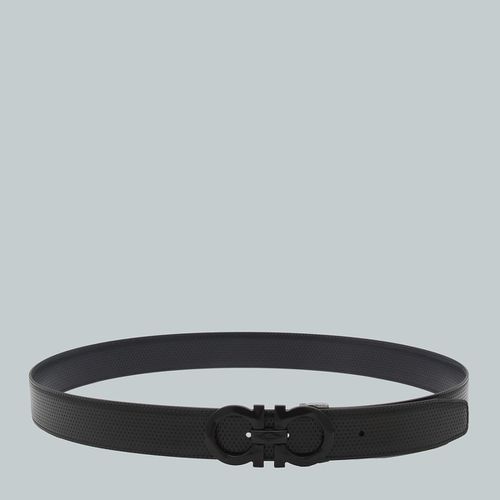 Ferragamo Black Leather Belt - Ferragamo - Modalova