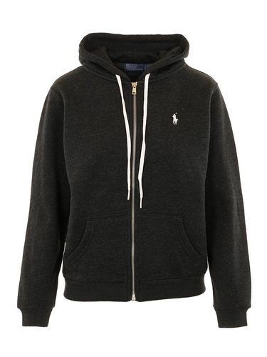 Logo Embroidered Zipped Hoodie - Polo Ralph Lauren - Modalova