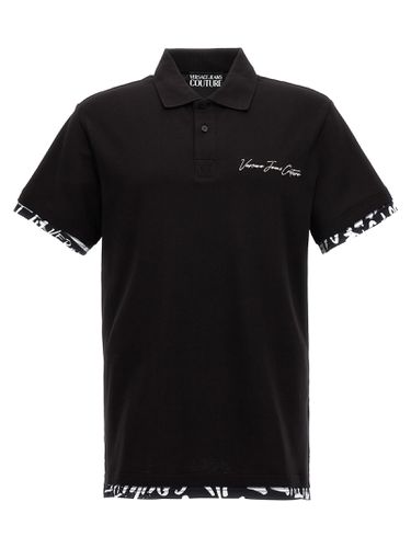 Logo Embroidery Polo Shirt - Versace Jeans Couture - Modalova