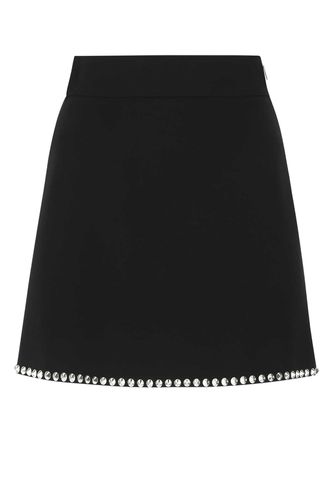 Miu Miu Black Viscose Mini Skirt - Miu Miu - Modalova
