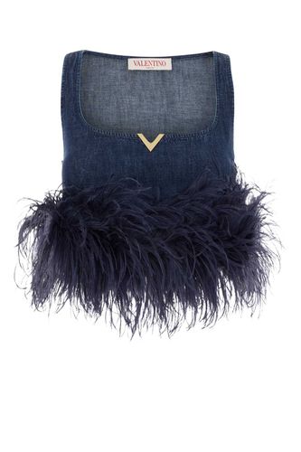 Valentino Garavani Denim Top - Valentino Garavani - Modalova