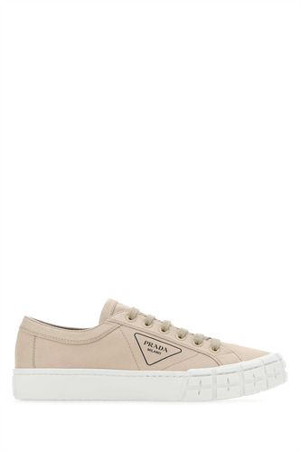 Cappuccino Gabardine Wheel Sneakers - Prada - Modalova