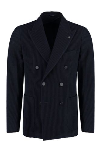 Double-breasted Wool Blend Blazer - Tagliatore - Modalova