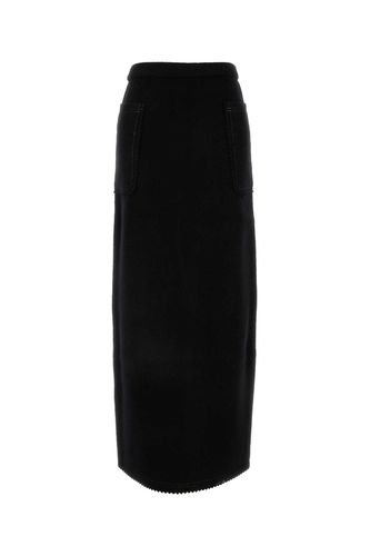 Black Wool Blend Galosce Skirt - Max Mara - Modalova