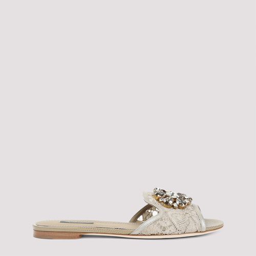 Dolce & Gabbana Lace Flat Sandals - Dolce & Gabbana - Modalova