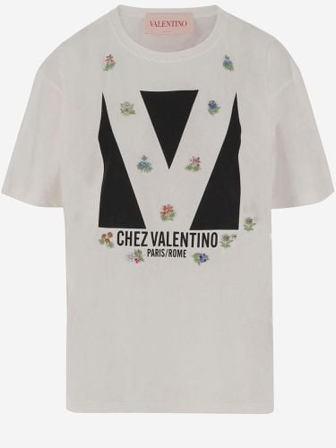 Chez Print Cotton Jersey T-shirt - Valentino - Modalova