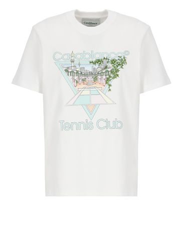 Tennis Club White Organic Cotton T-shirt - Casablanca - Modalova