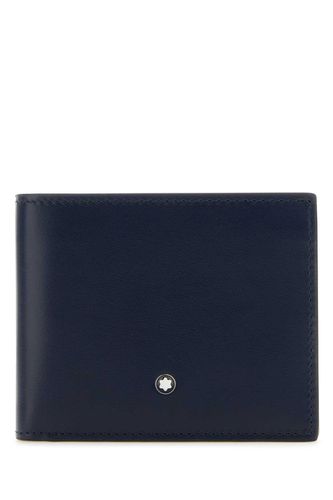 Montblanc Navy Blue Leather Wallet - Montblanc - Modalova