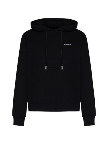 Logo Embroidered Drawstring Hoodie - Off-White - Modalova