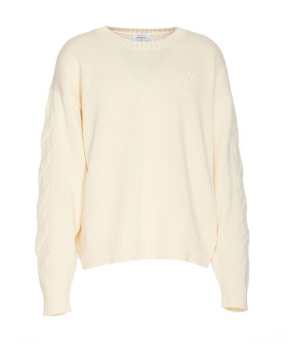 Off- 3d Diagonal Ow Logo Knit Sweater - Off-White - Modalova