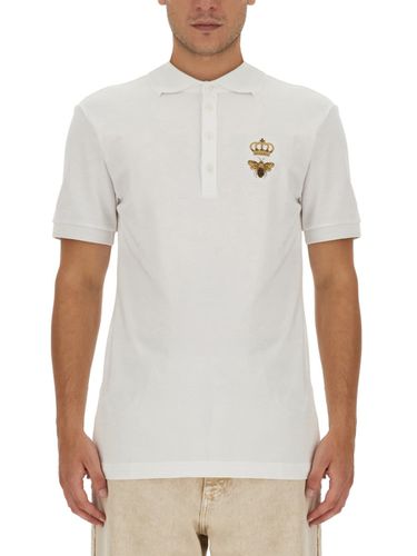 Cotton Pique Polo Shirt - Dolce & Gabbana - Modalova