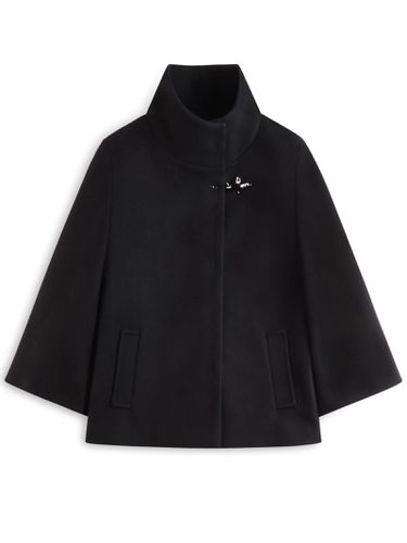 Fay Black Wool Blend Fabric Cape - Fay - Modalova