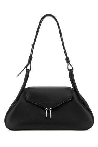 Black Nappa Leather Gemini Shoulder Bag - Amina Muaddi - Modalova
