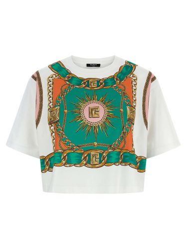 Balmain Foulard Print T-shirt - Balmain - Modalova
