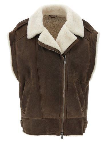 Zip-up Shearling Vest - Brunello Cucinelli - Modalova