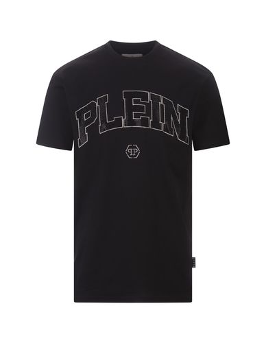 T-shirt Round Neck Ss Stones In Black - Philipp Plein - Modalova