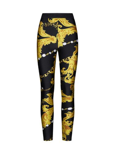 Chain-print Logo-waistband Leggings - Versace Jeans Couture - Modalova