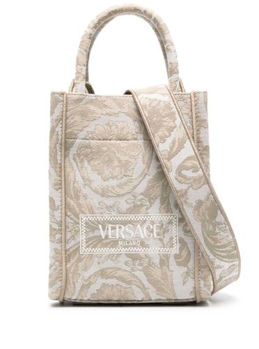 Mini Tote Embroidery Jacquard Barocco+calf - Versace - Modalova