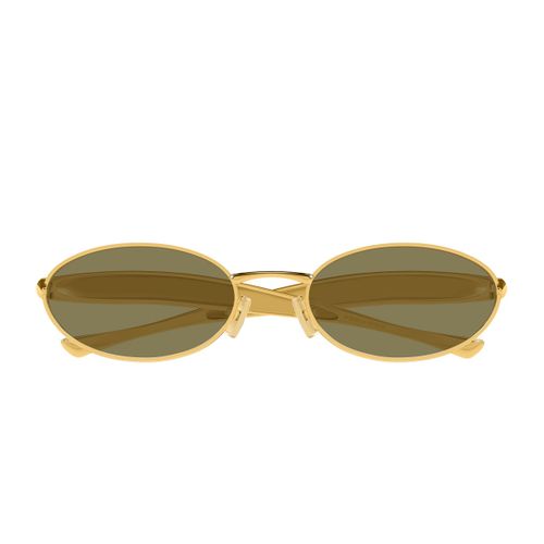 Bottega Veneta Bv1386s Sardine Linea Signature Icons 006 Gold Green Sunglasses - Bottega Veneta Eyewear - Modalova