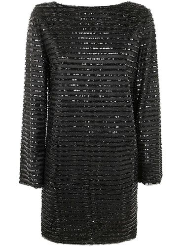 Stripe-sequin Embellished Shift Dress - Emporio Armani - Modalova