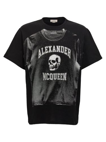 Logo Printed Crewneck T-shirt - Alexander McQueen - Modalova