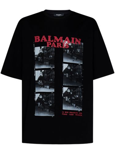 Balmain Black Cotton T-shirt - Balmain - Modalova