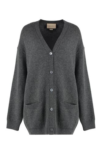 Drop Shoulder Fine Knit Cardigan - Gucci - Modalova