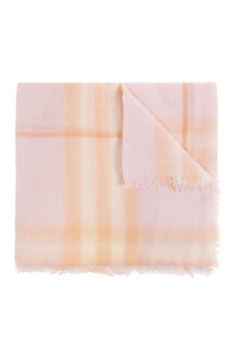 Check-printed Frayed-edge Scarf - Burberry - Modalova