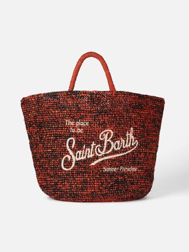 Raffia Black And Bag With Front Embroidery - MC2 Saint Barth - Modalova