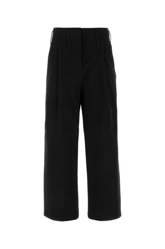 Black Stretch Cotton Wide-leg Pant - Philosophy di Lorenzo Serafini - Modalova