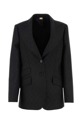 Gucci Black Gg Wool Blazer - Gucci - Modalova