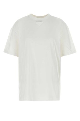 Prada White Cotton Oversize T-shirt - Prada - Modalova