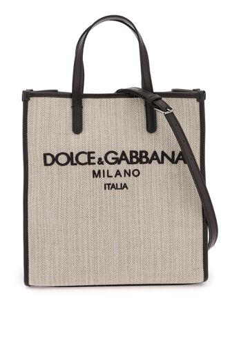 Textured Canvas Tote Bag - Dolce & Gabbana - Modalova