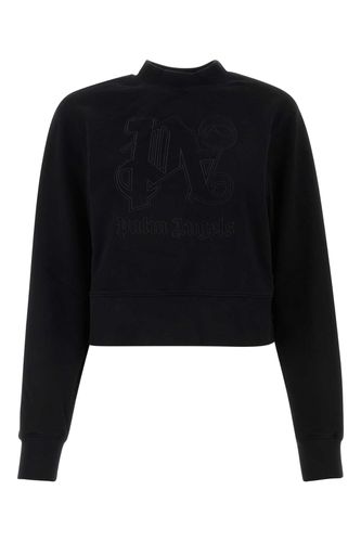 Palm Angels Black Cotton Sweatshirt - Palm Angels - Modalova